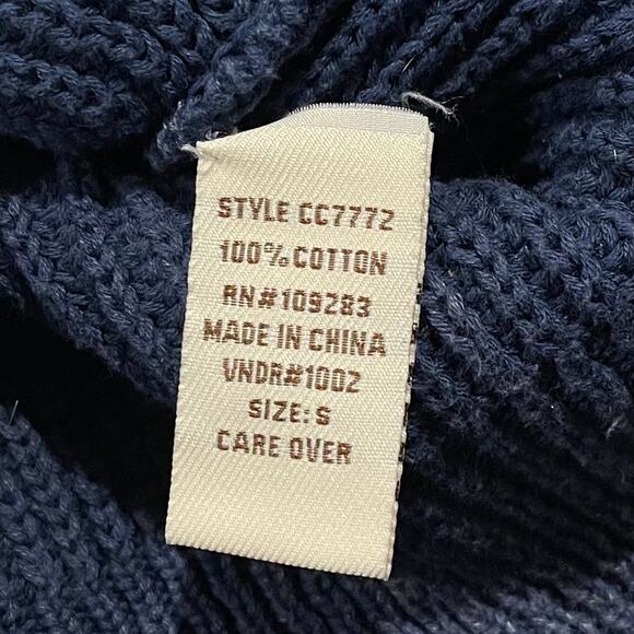 Vintage Havana Sweater Y2K Academia Cottage Preppy Old Money Grunge Blue Small - Picture 3 of 4